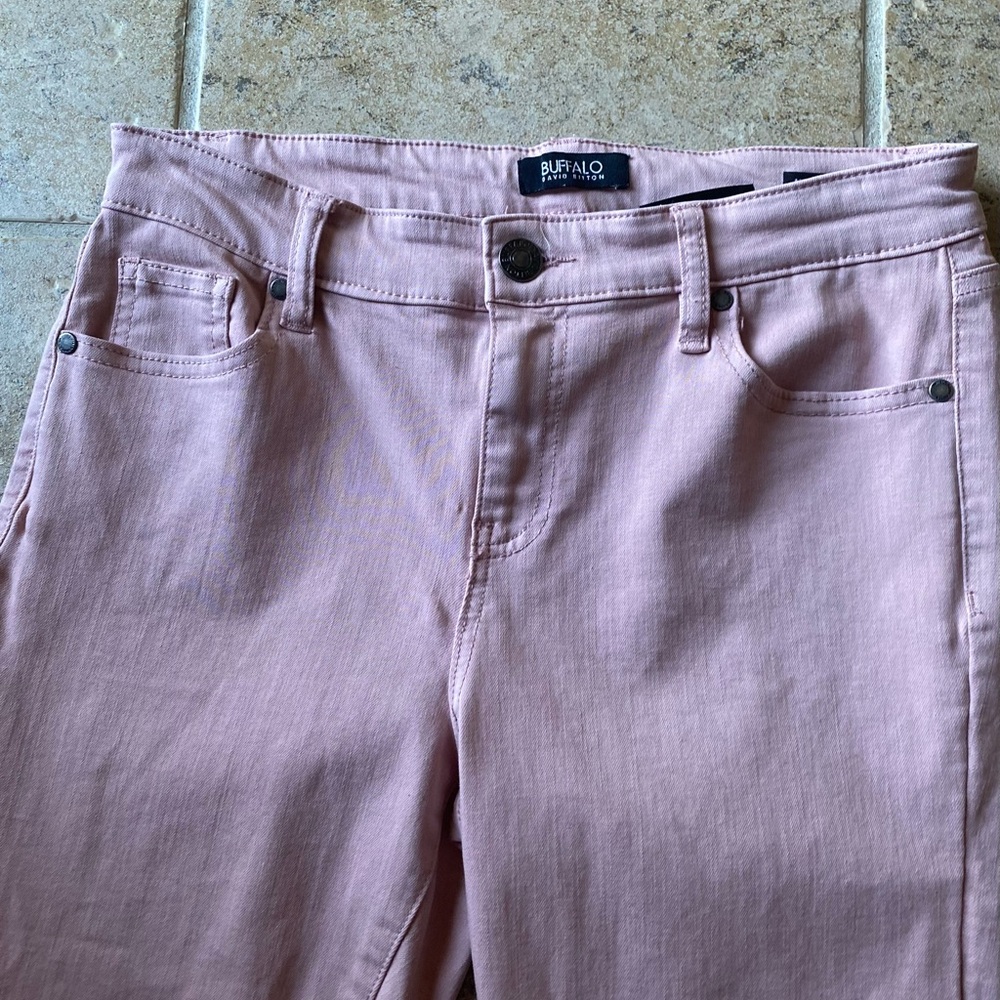 Buffalo David Bitton - Pink (Aubrey) Skinny Mid-rise Crop Jeans, Size: 8/29 - Picture 3 of 8